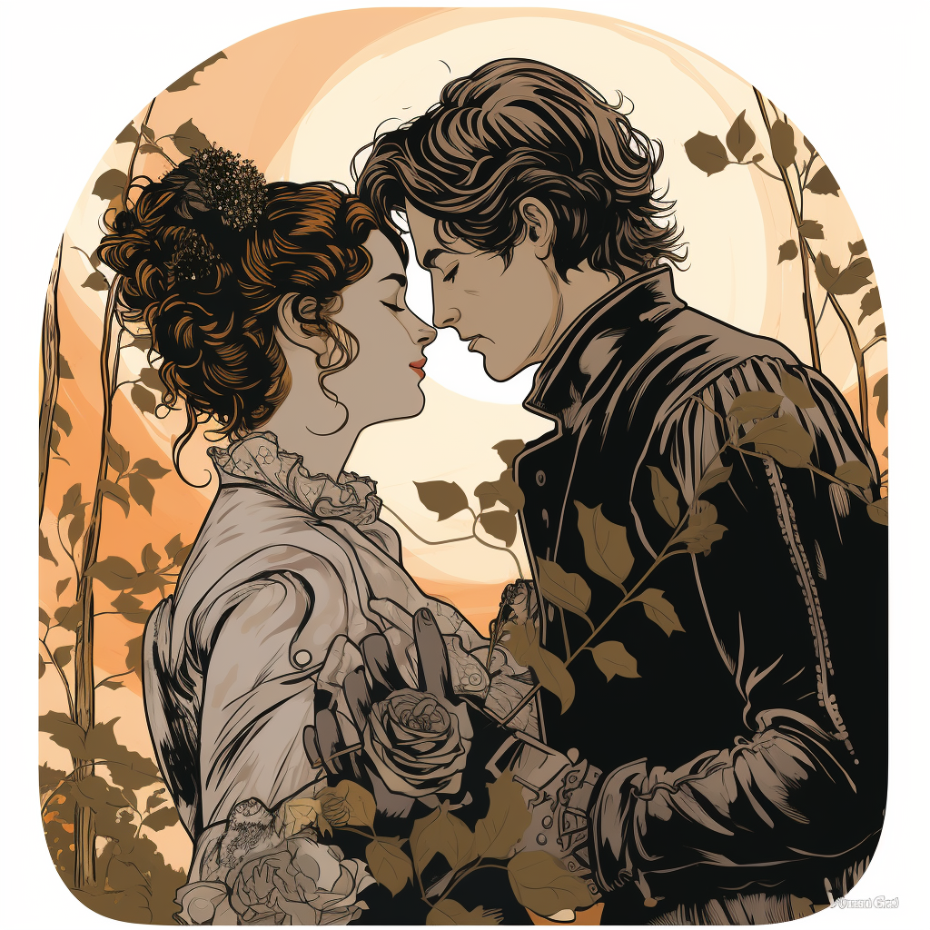 Romantic Lovers Tarot Card Artwork