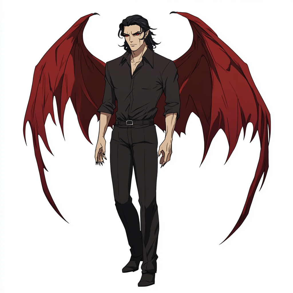 Lucifer from Supernatural as anime character