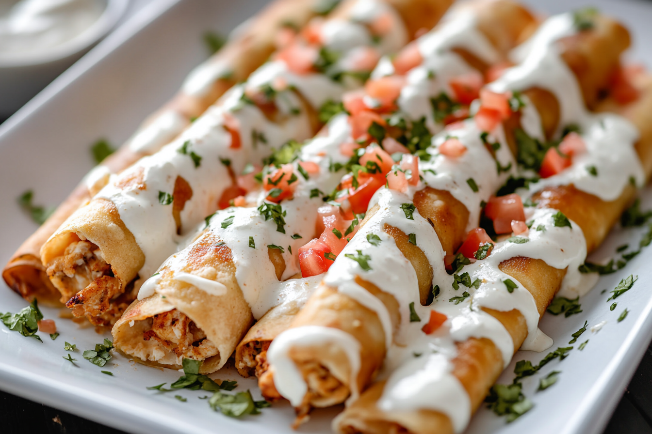 Luxurious Cream Cheese Chicken Taquitos Photography