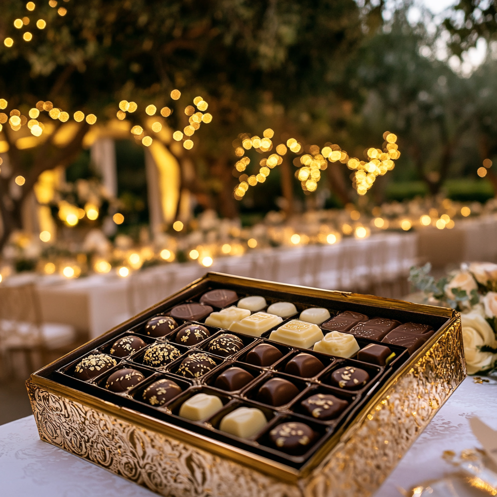 Luxurious Gourmet Chocolates at an Elegant Wedding