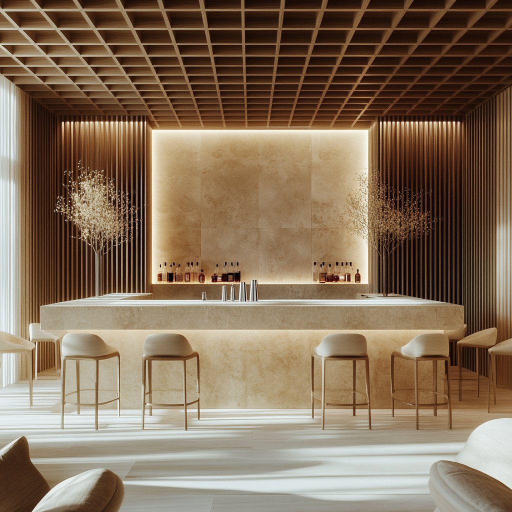 Luxurious Spa Bar Design with Natural Elegance