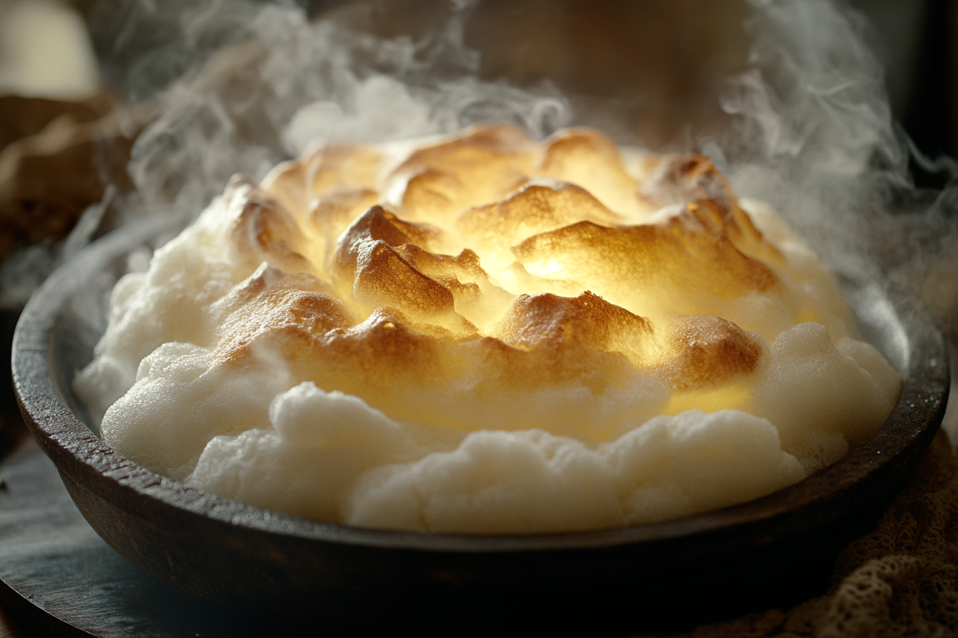 Luxurious close-up shot of tempting Cloud Bread.