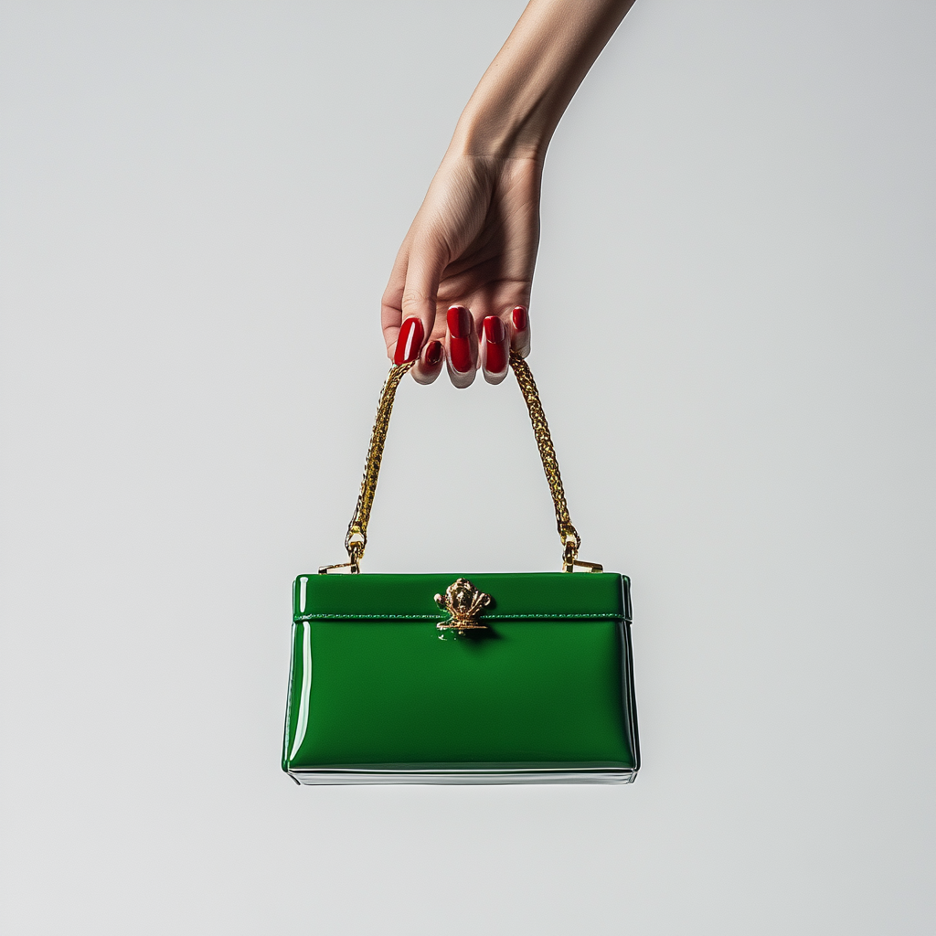 Luxurious green purse