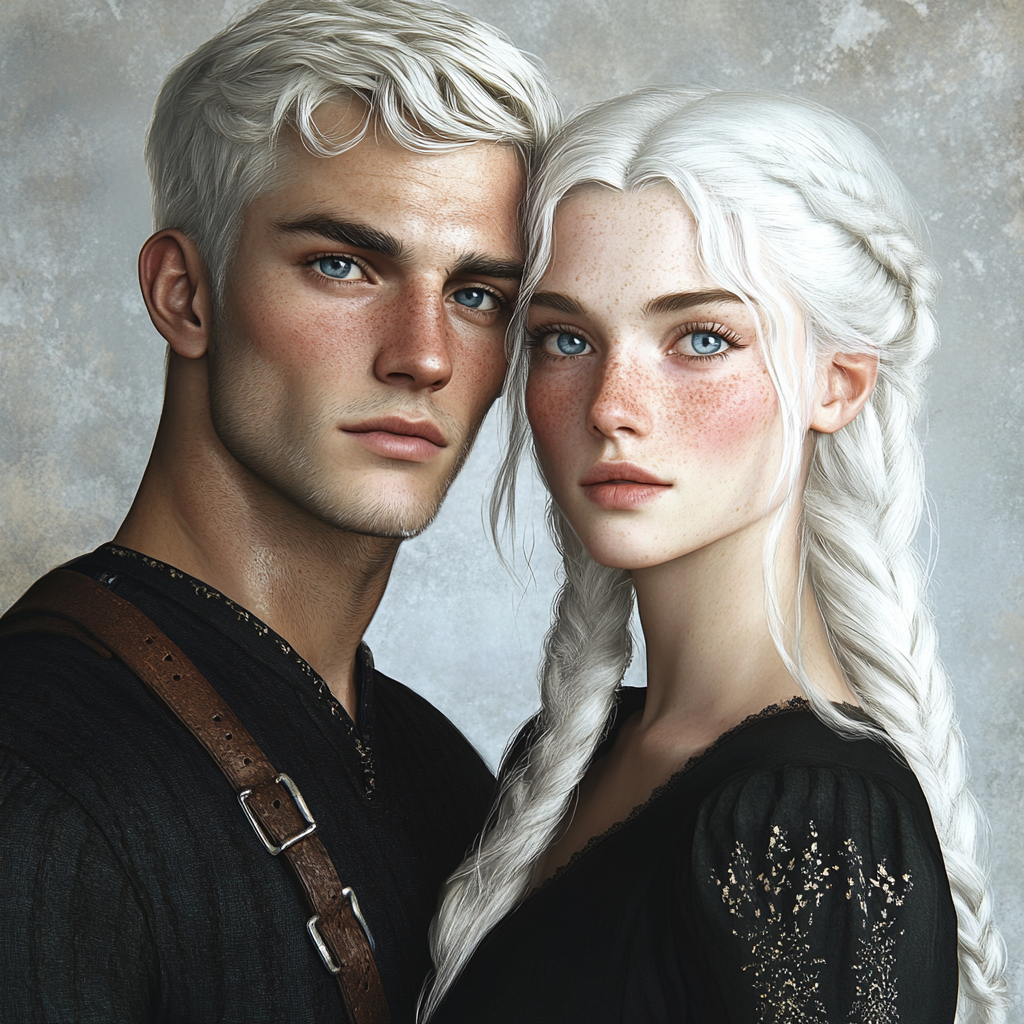 Magical Couple: Draco Malfoy and White-Haired Woman