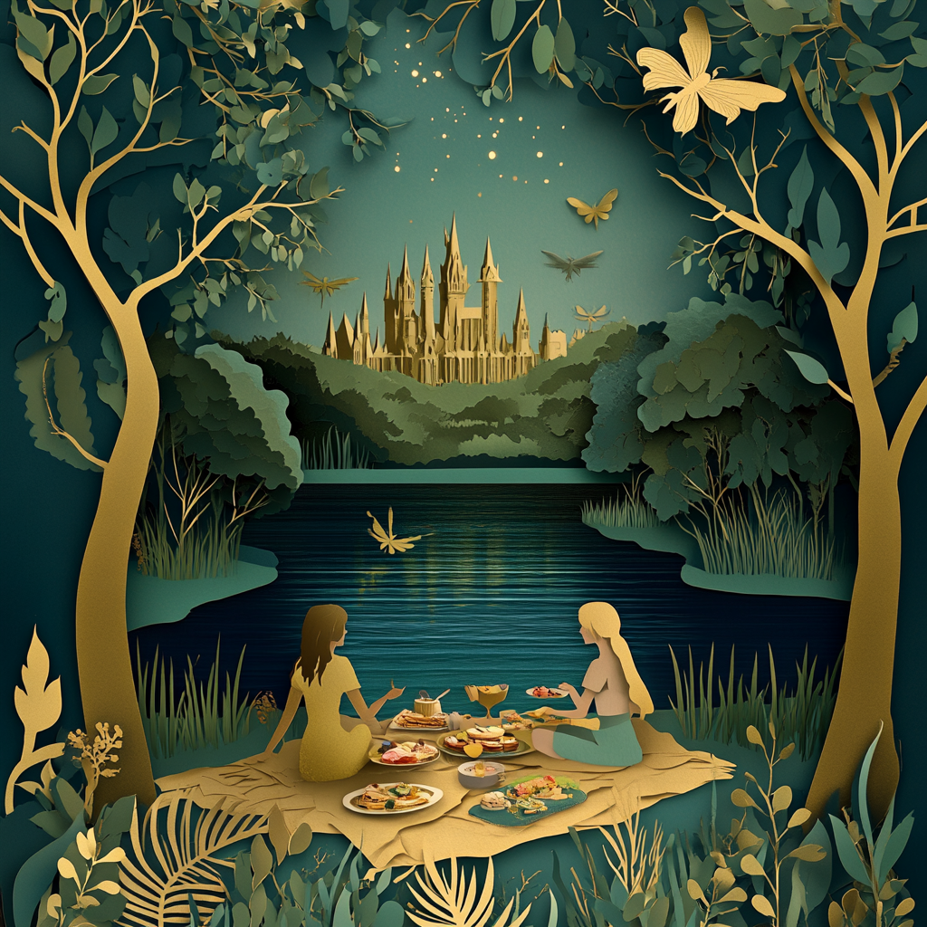 Magical Wizard Picnic by Hogwarts Lake