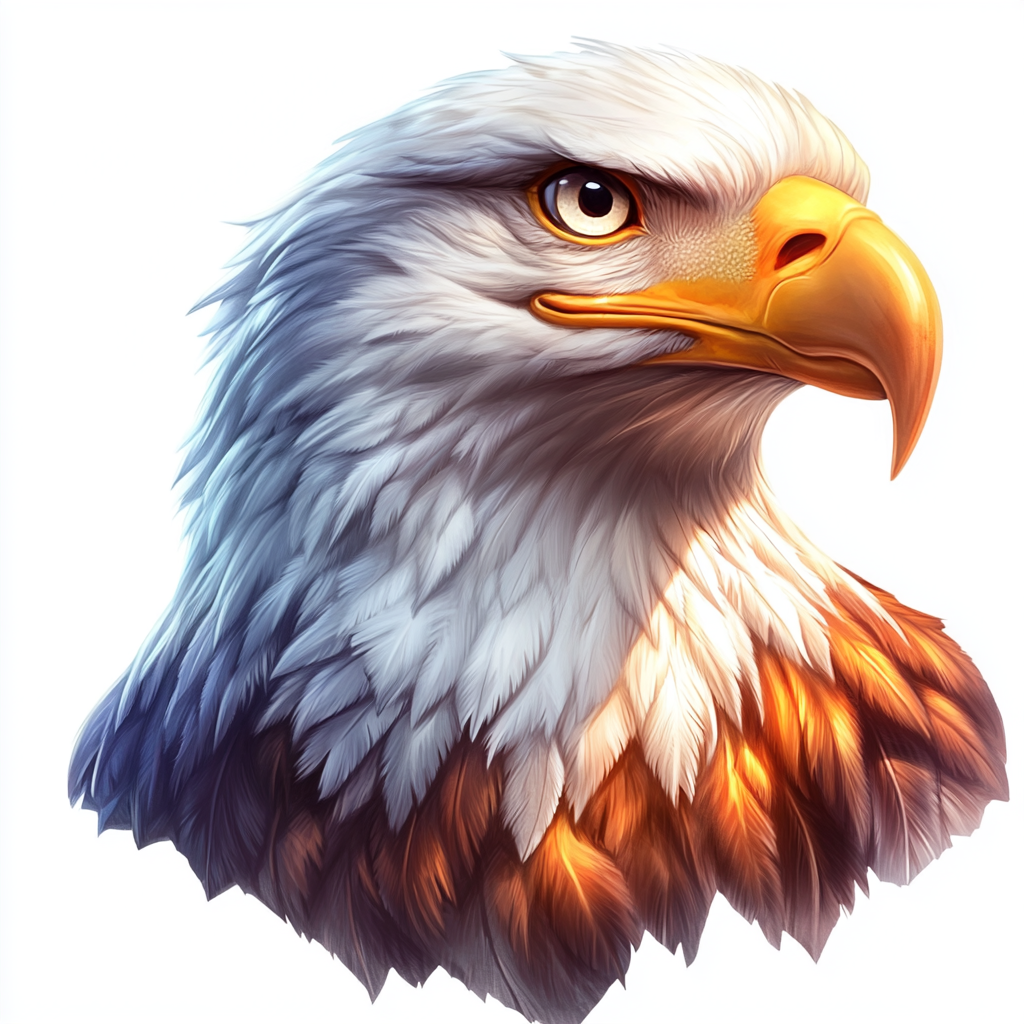 Majestic Bald Eagle Slot Symbol in Game Style