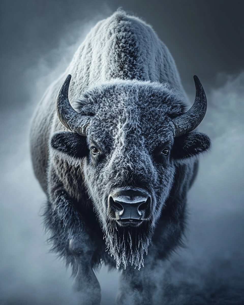 Majestic Bison Captured in Stunning National Geographic Style