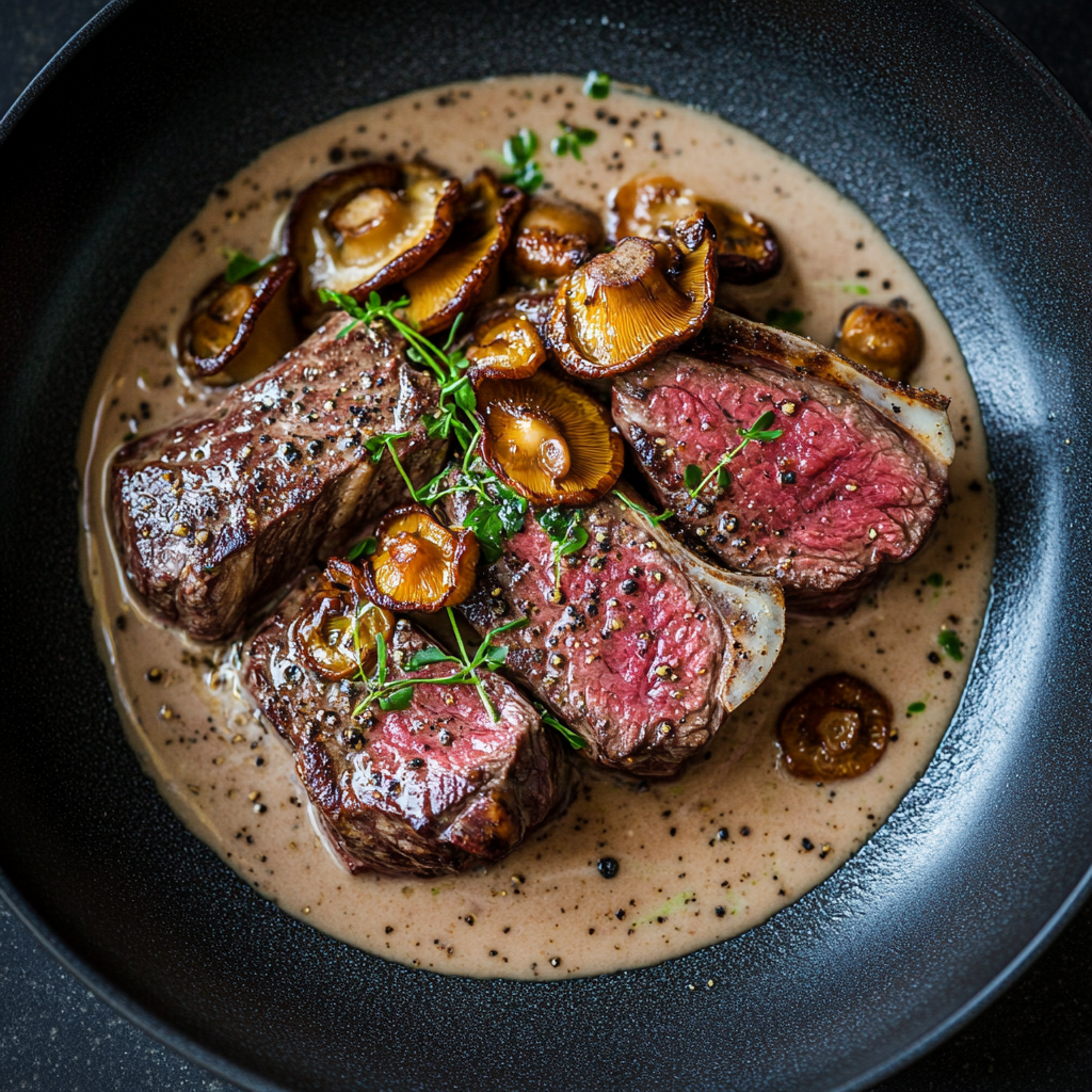 Make Venison Steaks With Chanterelles in creamy sauce.