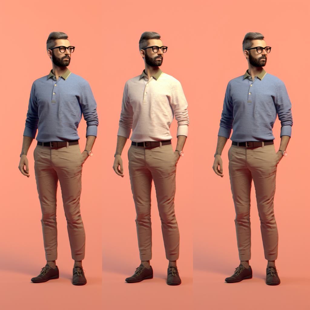 Male Teacher in 3D with Studio Lighting