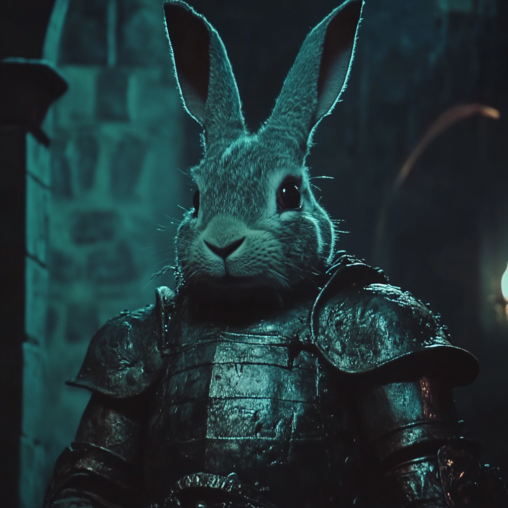 Medieval Rabbit Warrior in 1950's Fantasy Film