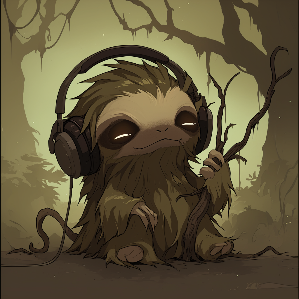 Menacing Chibi Sloth Inspired by Blair Witch Project