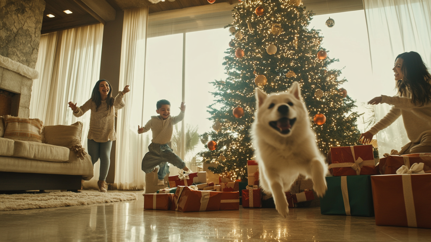 Mexican Family Celebrates Christmas with Pets