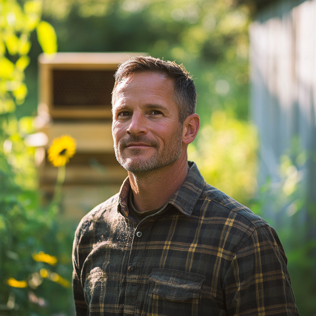 Michael Green's Welcoming Garden Beekeeping Portrait