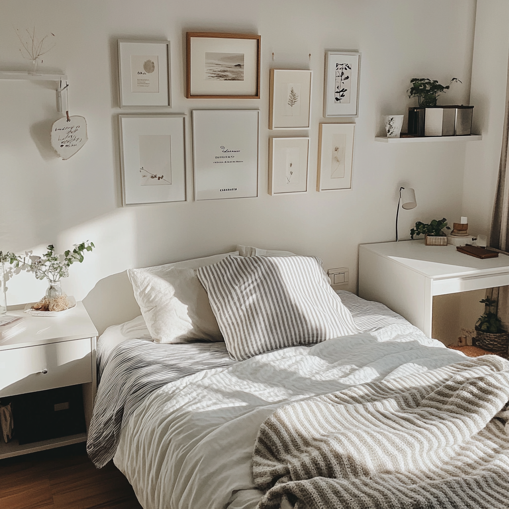 Minimalist Bedroom with Bright and Airy Aesthetic