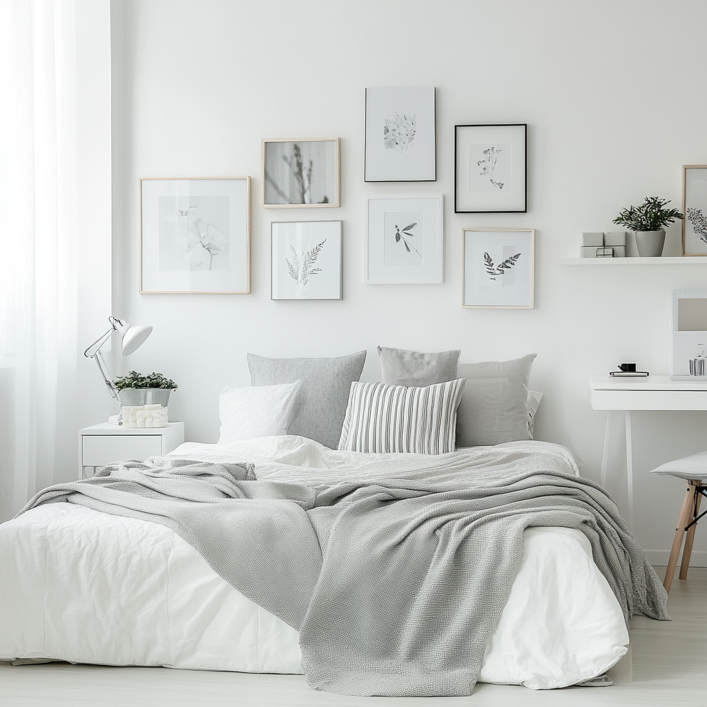 Minimalist Bright Bedroom with Serene Atmosphere