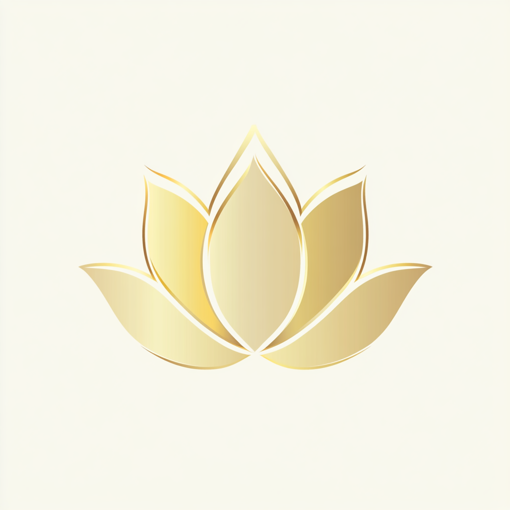 Minimalist Elegant Gold Lotus Logo Med Spa Tranquility