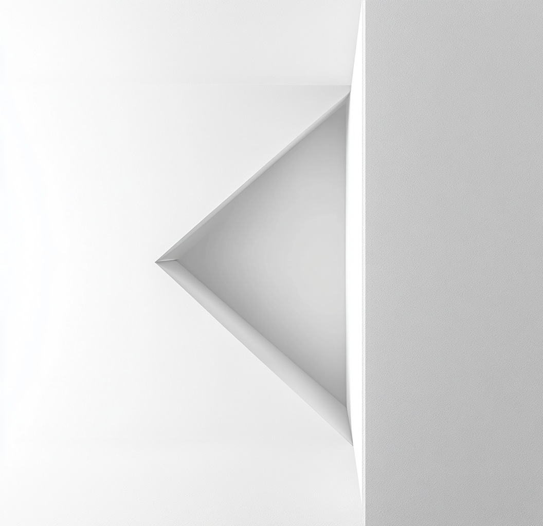 Minimalist Geometric Shape on White Background 3D 