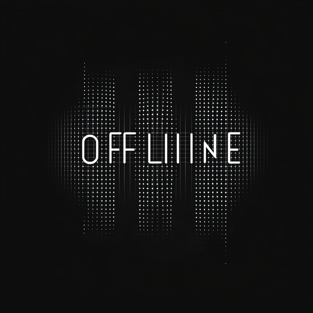 Minimalist O.F.F.L.I.N.E Techno Event Logo