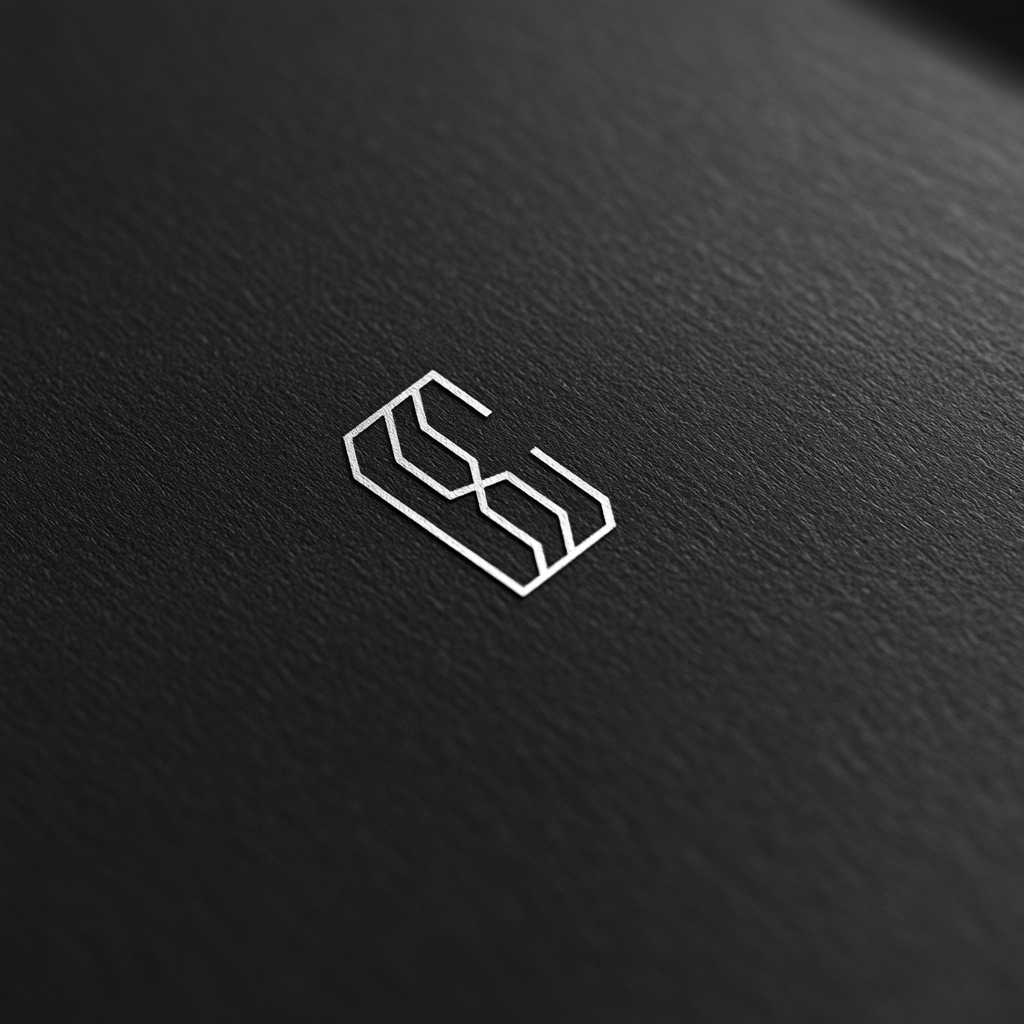 Minimalist interior design studio logo with SS initials.