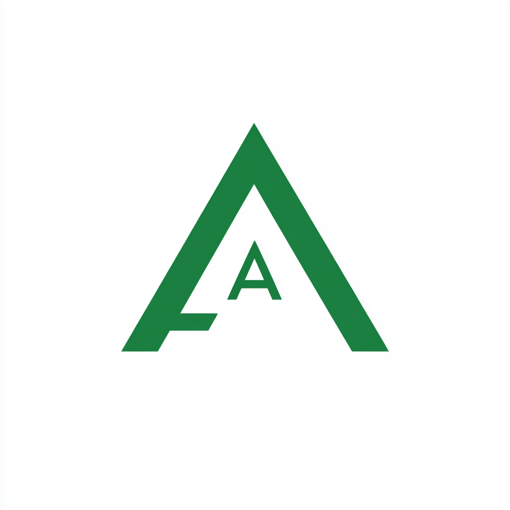 Minimalist logo with green arrow and 'EA' letters.