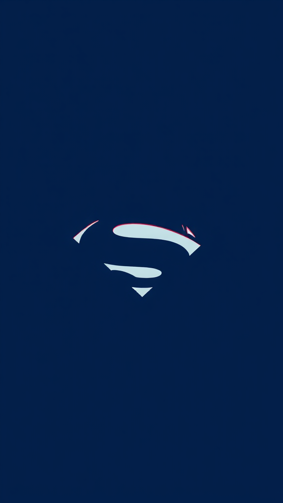 Minimalistic Superman phone wallpaper depicting superhero flying.