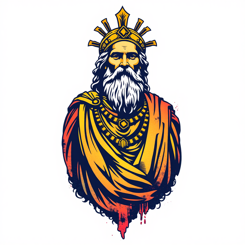 Modern, Artistic T-shirt Design of Cyrus the Great