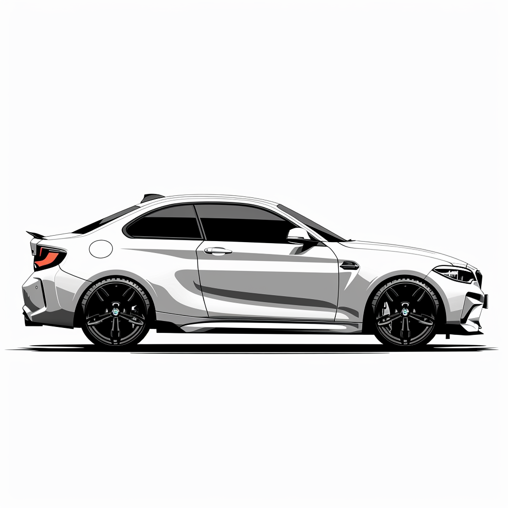 Modern BMW logo on white background in outline