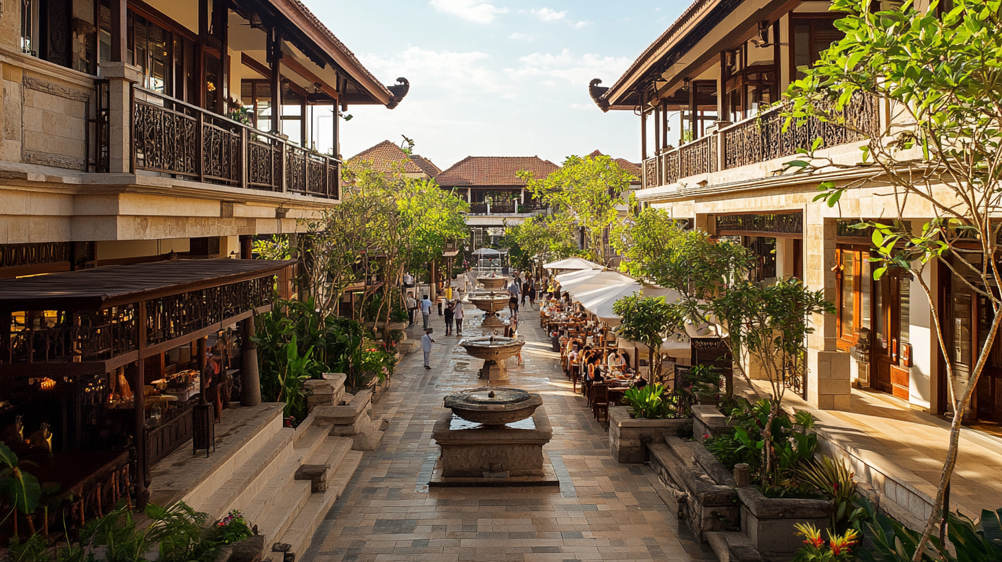 Modern Bali Retail Building with Food Stall