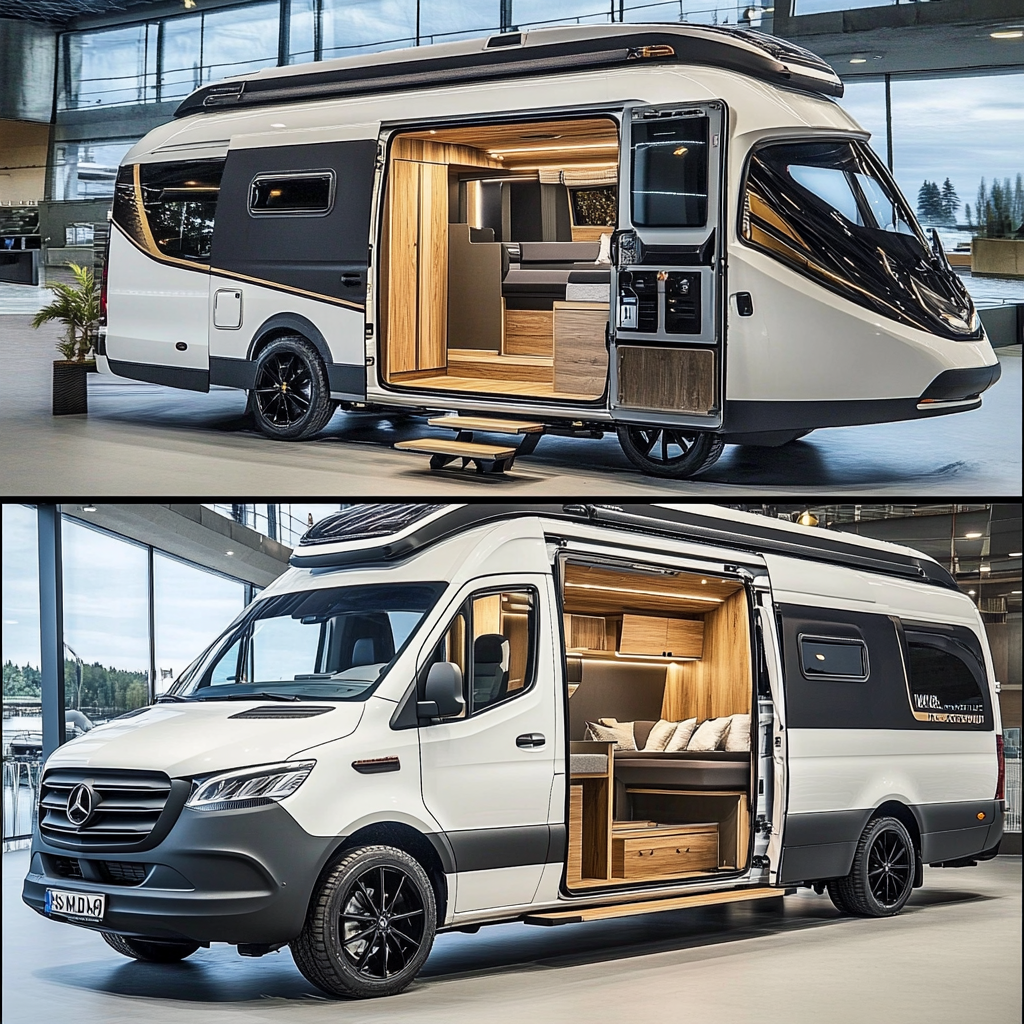 Modern Camper with Integrated Boat - Mercedes Sprinter 