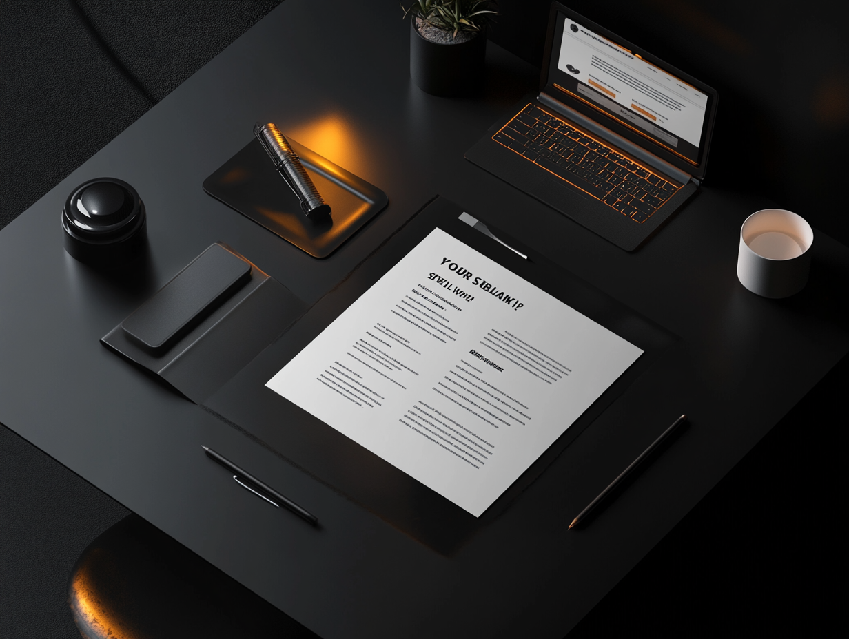 Modern Resume with Highlighted Skills on Dark Background