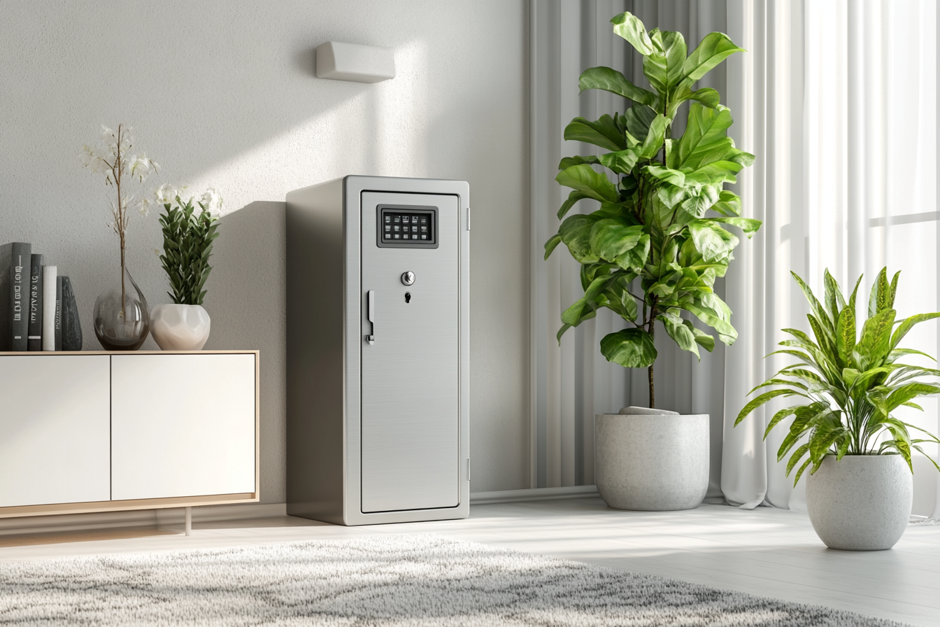 Modern Safe in Living Room with Cabinet