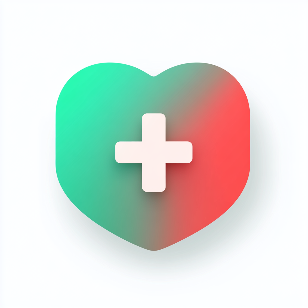 Modern health icon in calming colors