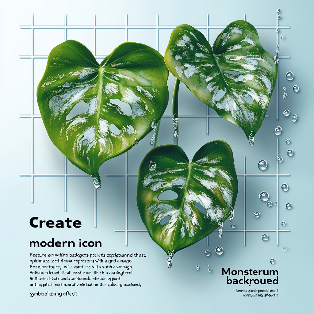 Modern icon symbolizing optimized drainage with Monstera & Anthurium.