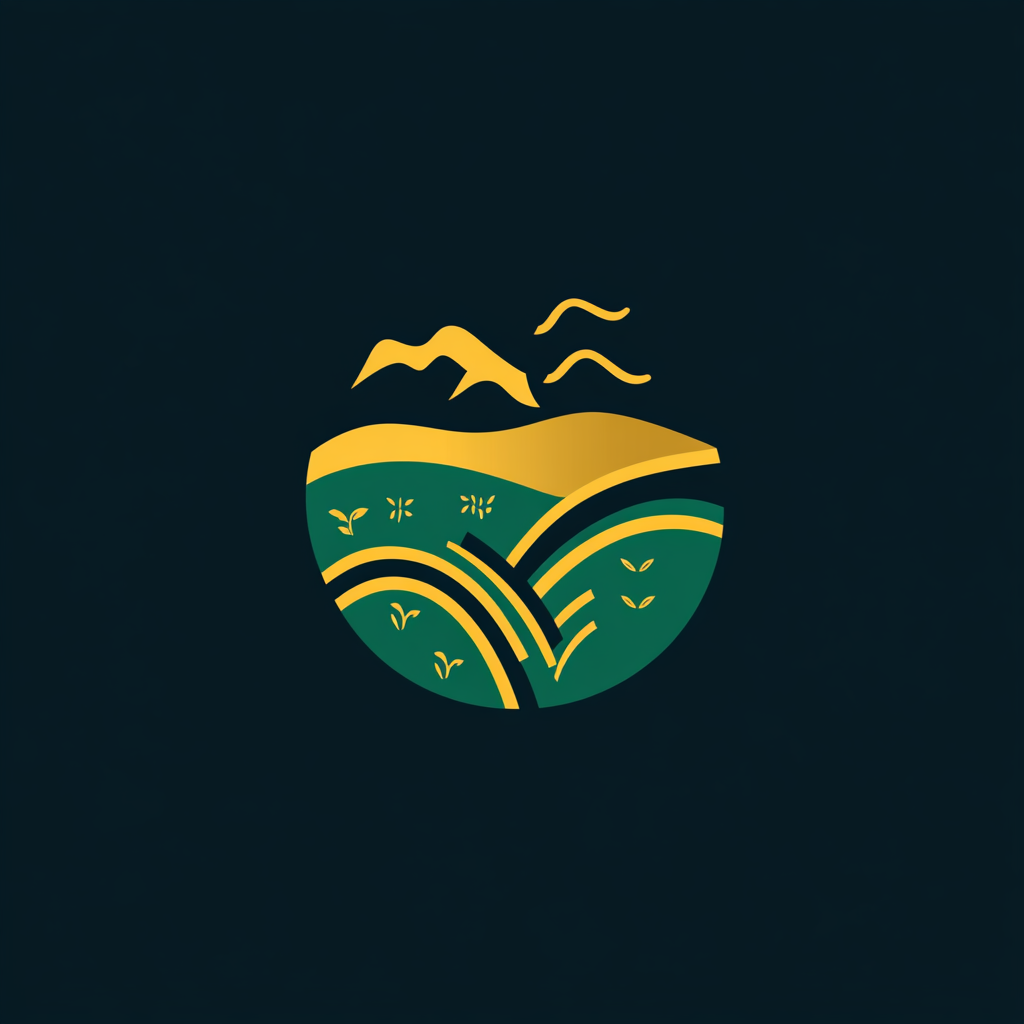 Modern logo with 'Agropec X' text, farm landscape theme.