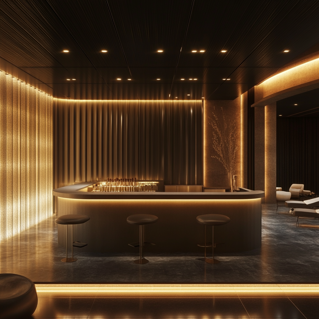 Modern spa bar concept with innovative design elements 