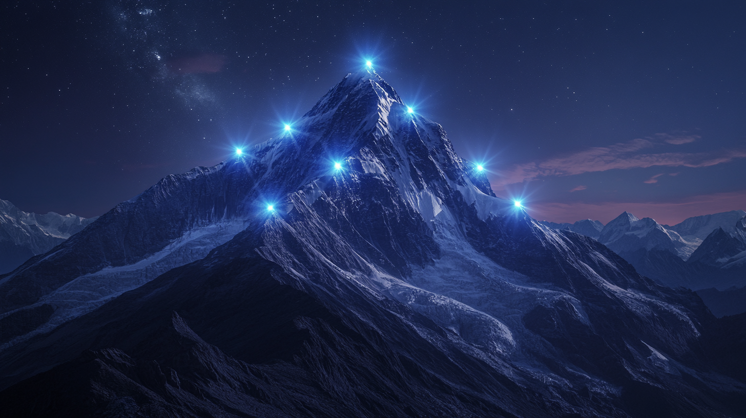 Mountain with Five Glowing Points: SMART Model Journey