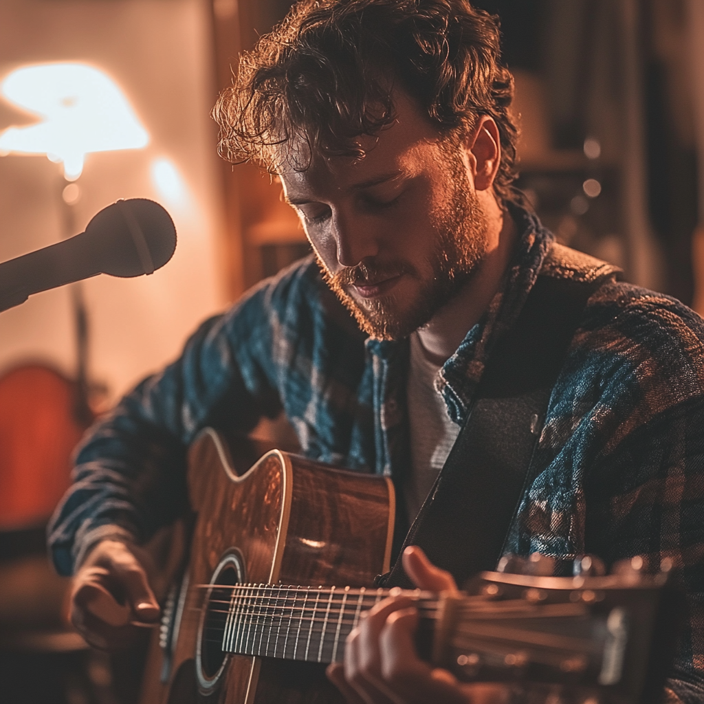 Musician Studio Session with Cinematic 35mm Lens 