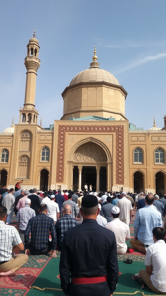 Muslims pray in Quds, Iran.