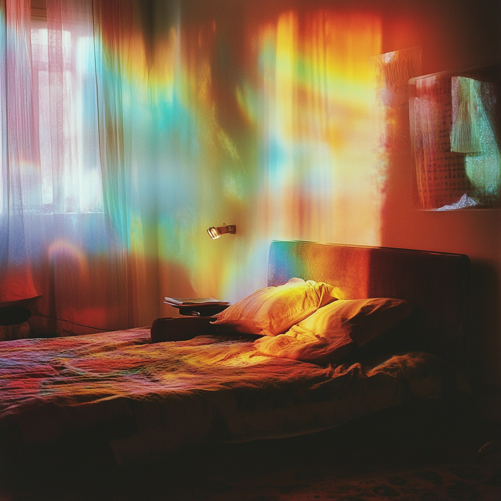 Mysterious room with complex lighting in Wolfgang Tillmans photograph.