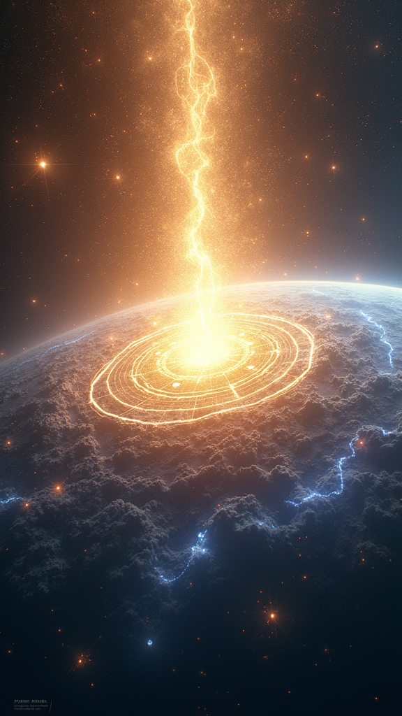 Mystical Cosmic Energy Convergence Around Earth