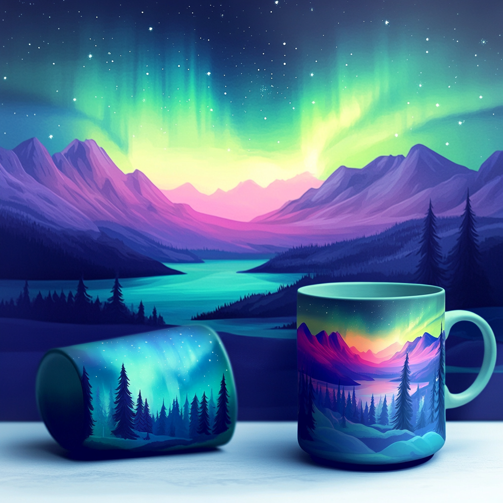 Mystical Northern Lights themed Etsy Banner