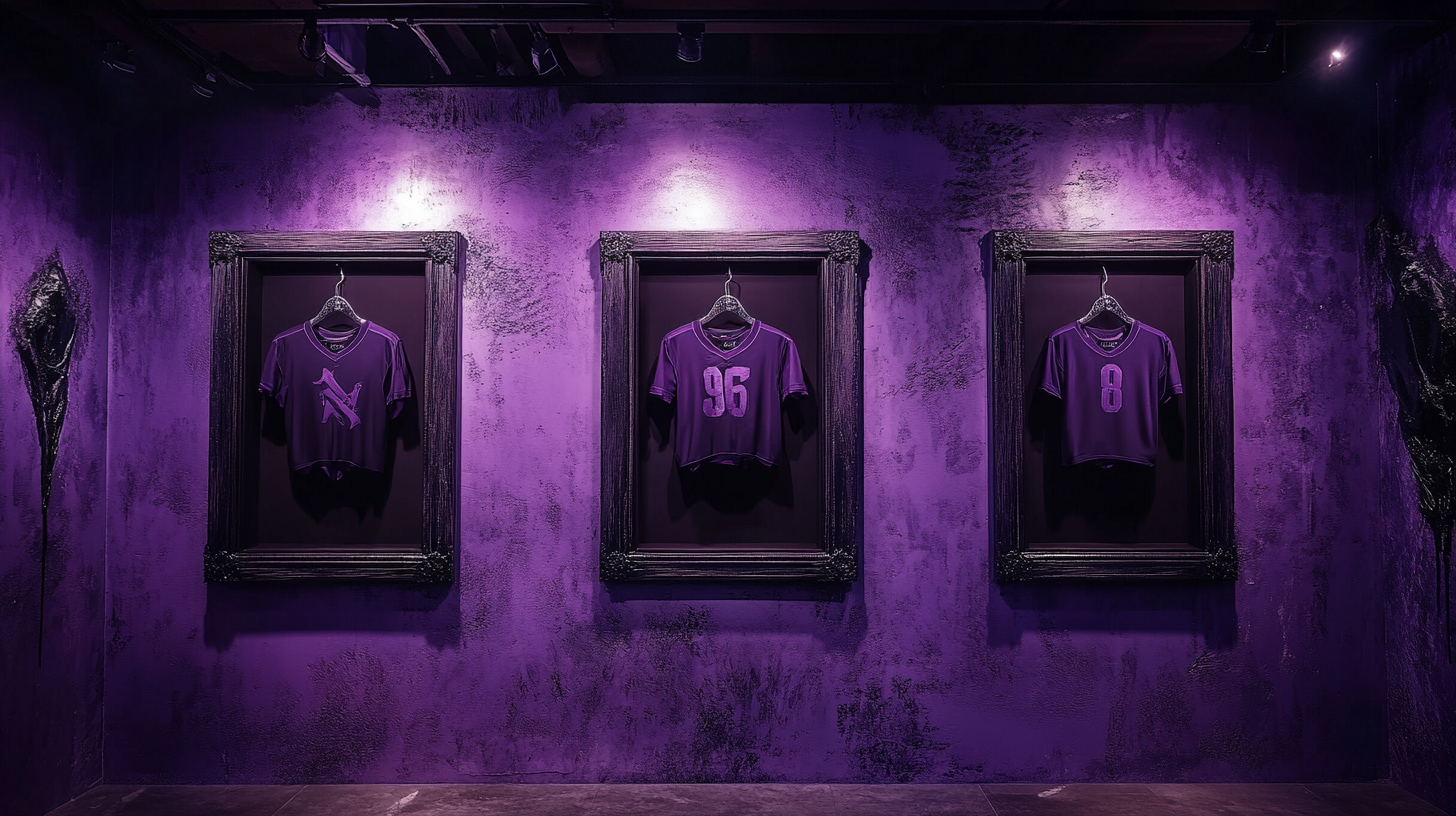 NFL Wall of Shame: Moody Purple Decor