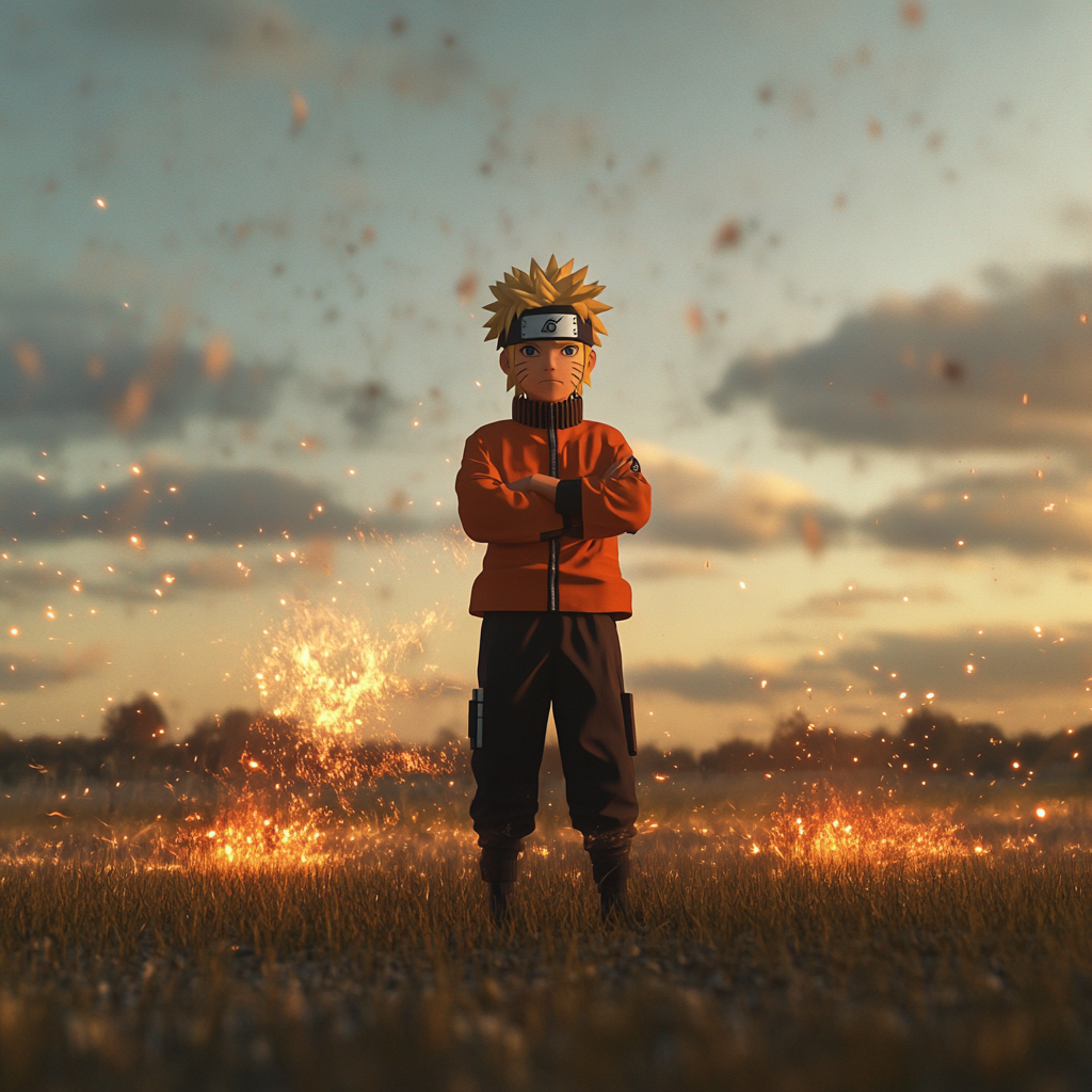 Naruto full body standing field sparks Sony A7R IV