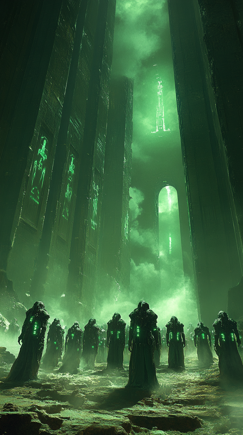 Necron Legion Stands Ready in Ancient Tomb