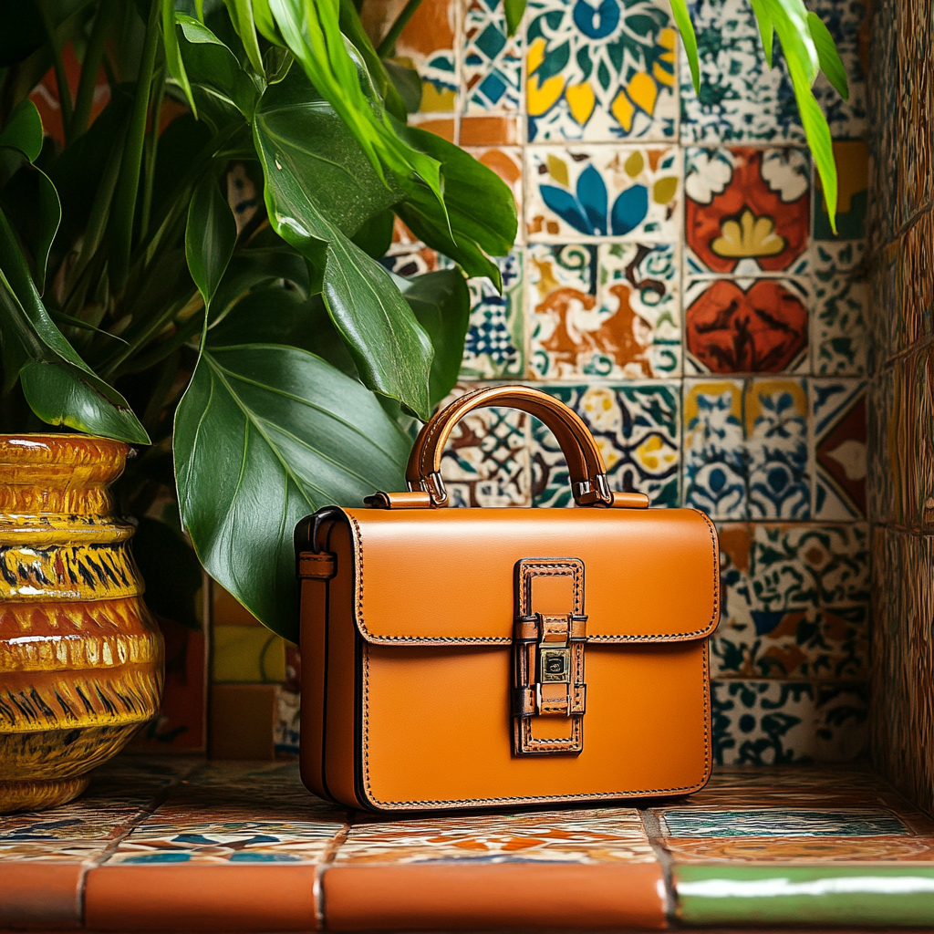 Nicaraguan Leather Handbag: Luxury Fashion Heritage Scene