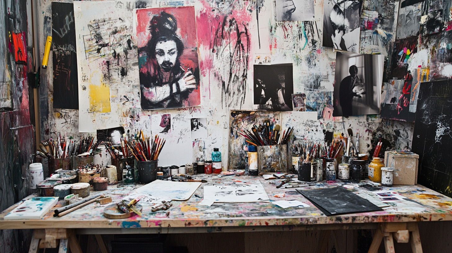 Nick Knight's Messy, Creative Studio Desk