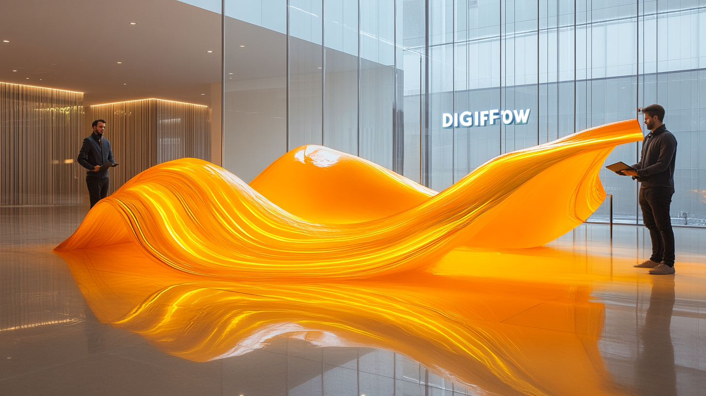 Office Workers Surfing the 'DIGIFLOW' Energy Wave