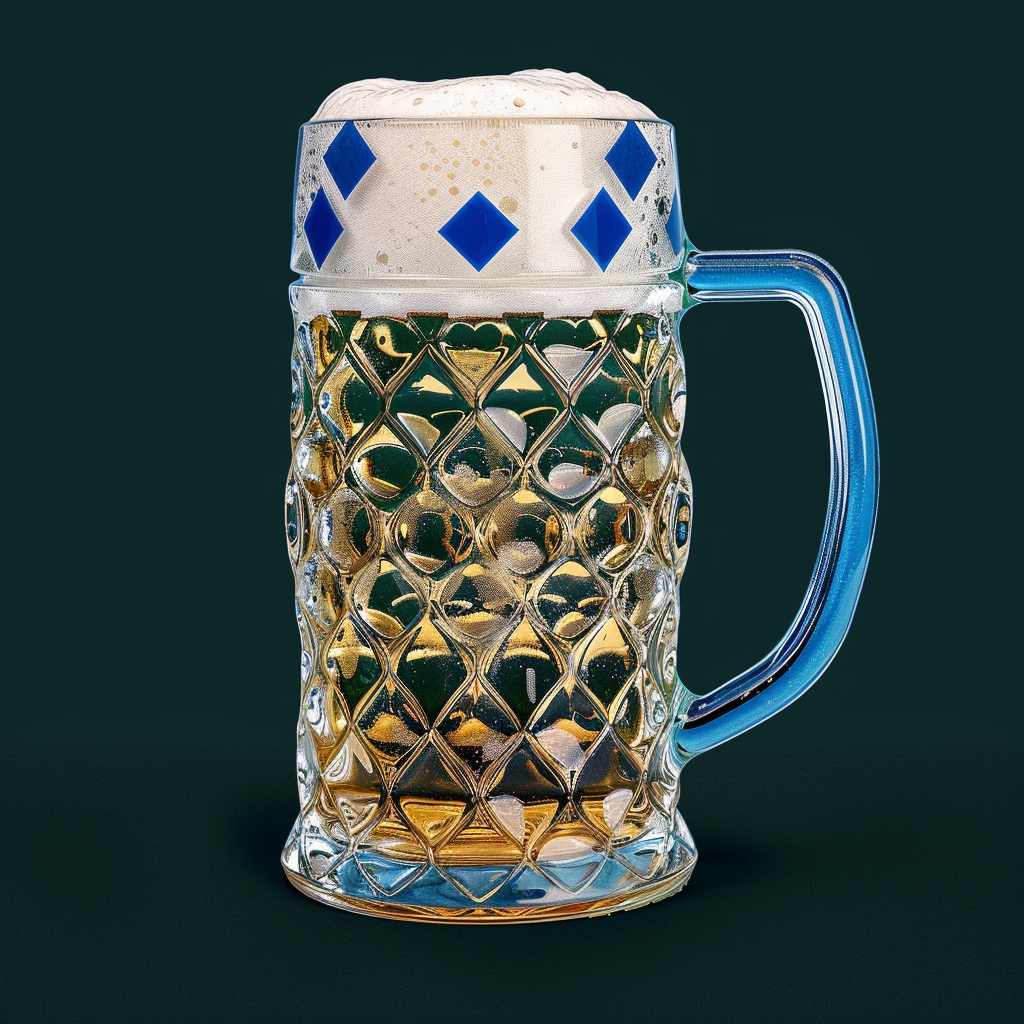 Oktoberfest Beer Mug on Green Background, iPhone 4 Style