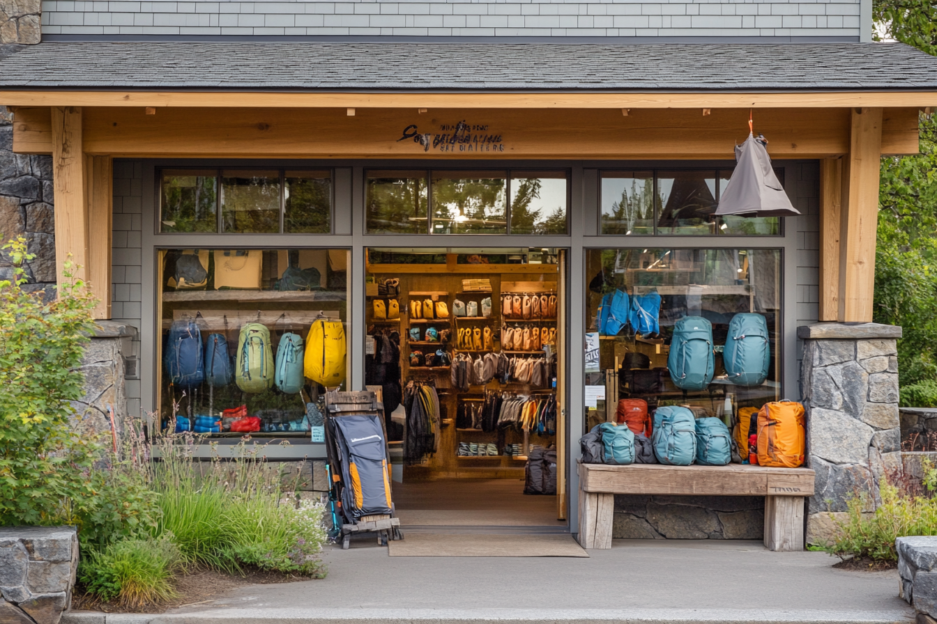 Outdoor Gear Shop in Small American Town