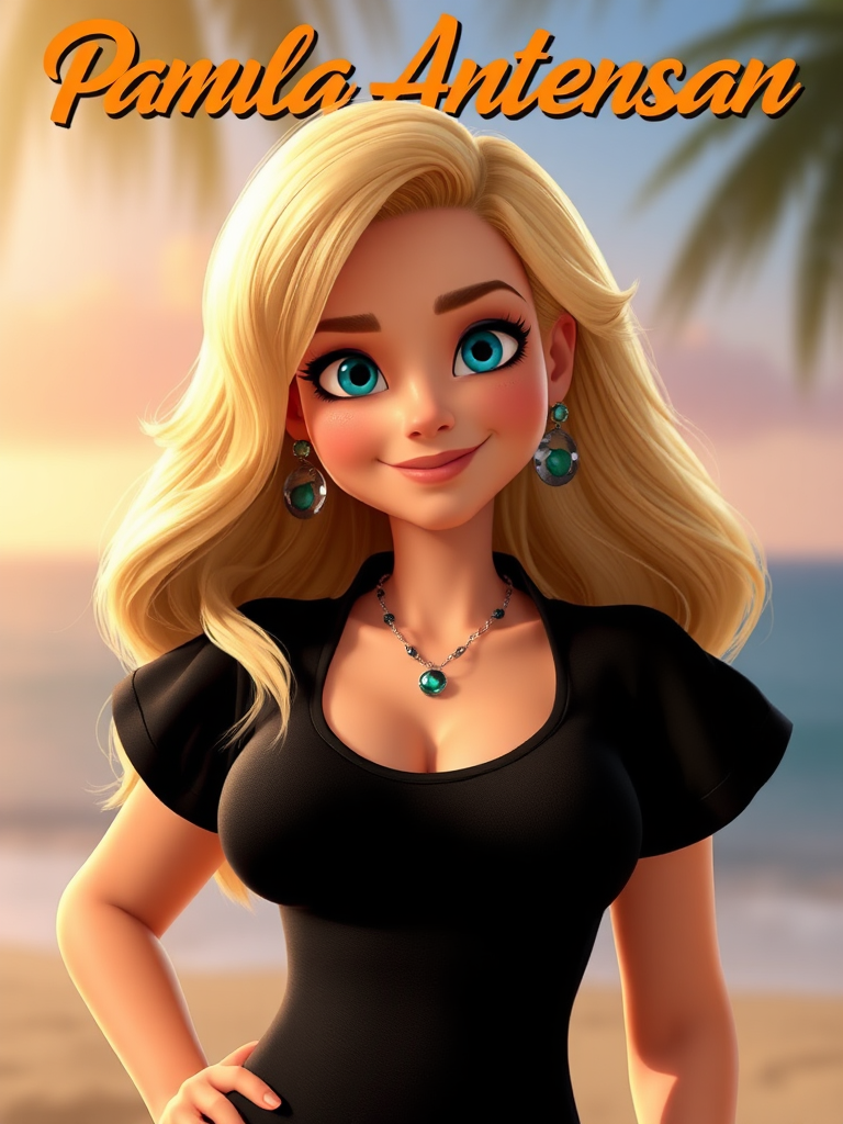 Pamela Anderson Pixar Character Animation Movie Poster